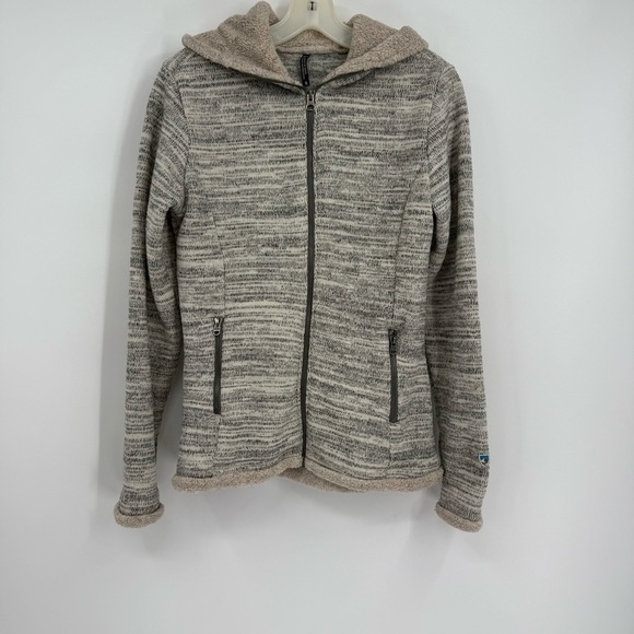 KUHL Full Zip Alaska Hoodie Sweatshirt Jacket Heather Gray Size S Sweater Women - Picture 7 of 10